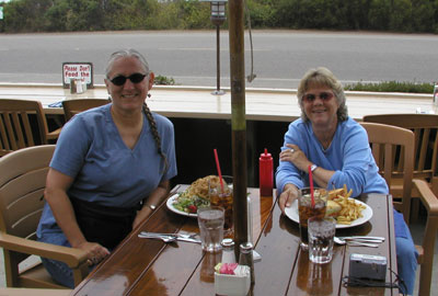 Photo of Jennifer and Laura at Moonstone Beach Bar & Grill